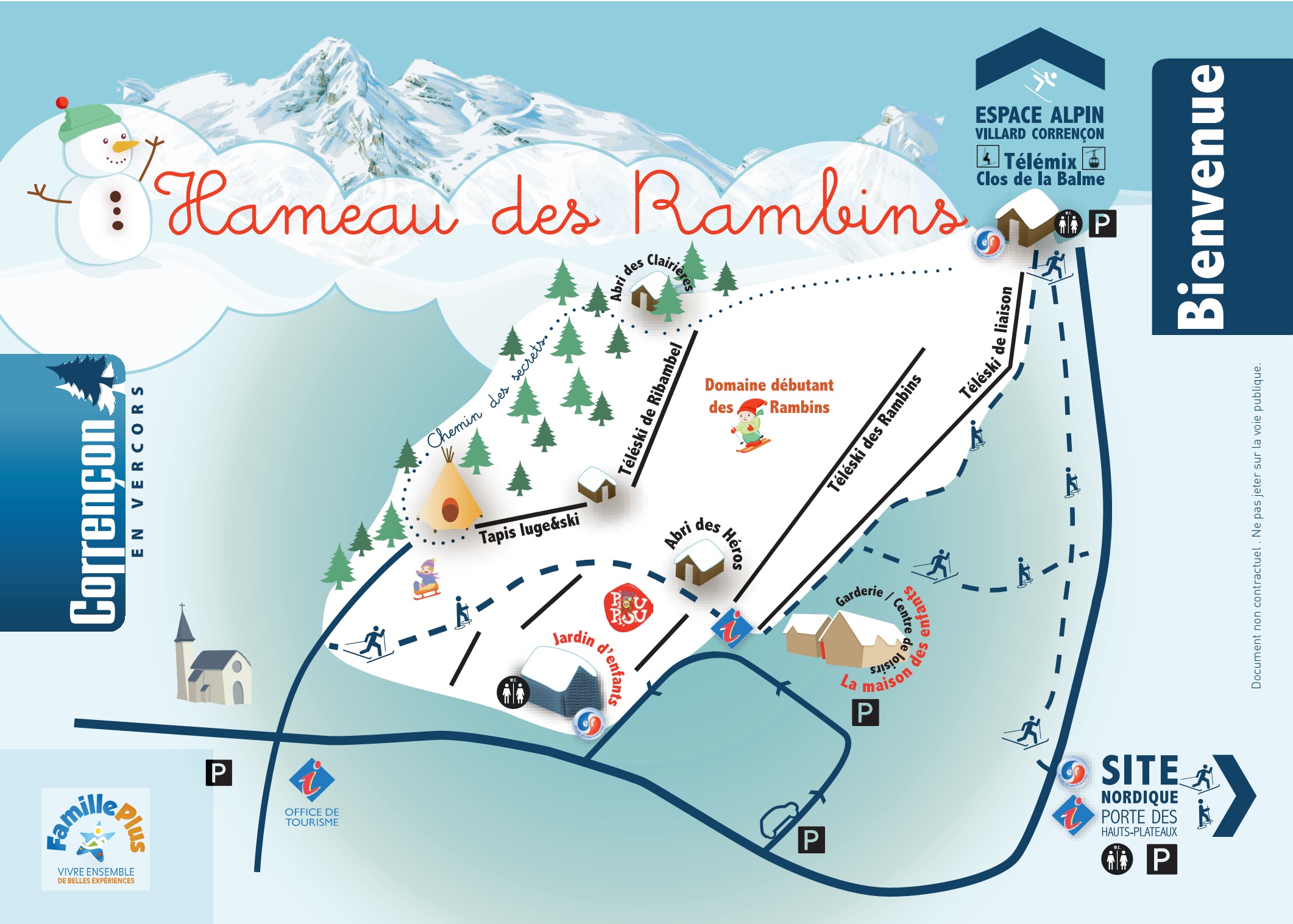 Trail map Espace Villard Corrençon VillarddeLans/CorrençonenVercors