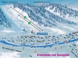 Trail map Stajkowa – Krościenko nad Dunajcem