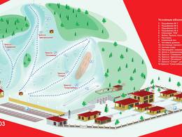 Trail map Krasnaya Gorka – Melekhovo