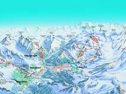 Trail map Saas-Fee