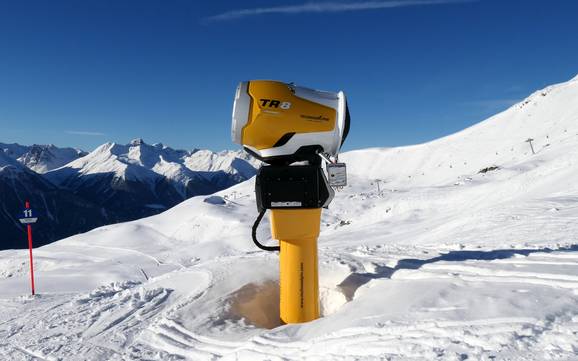 Snow reliability Lower Engadine (Unterengadin) – Snow reliability Scuol – Motta Naluns