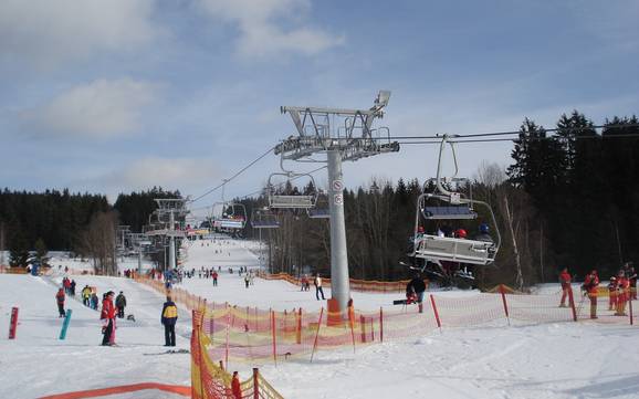 Skiing near Černá v Pošumaví