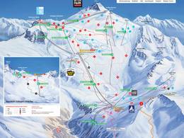 Trail map Hintertux Glacier (Hintertuxer Gletscher)