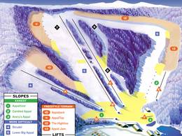 Trail map Appalachian Ski Mountain