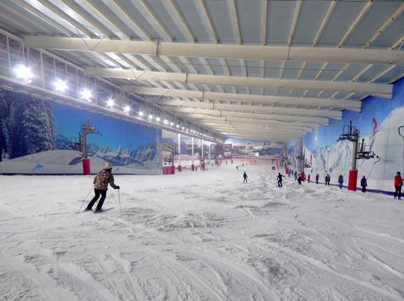 The main slope in The Snow Centre indoor ski resort