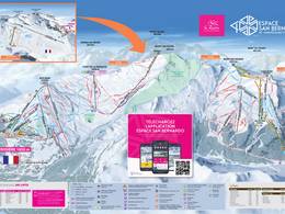 Trail map Espace San Bernardo – La Rosière/La Thuile