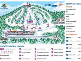 Trail map Gora Ezhovaya – Kirovgrad