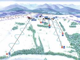 Trail map Rusiń-Ski – Bukowina Tatrzańska