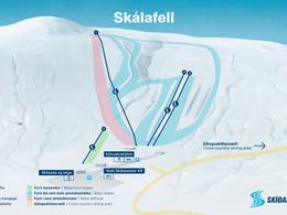 Trail map Skálafell