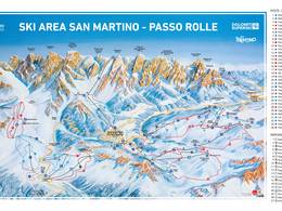 Trail map Passo Rolle (Rolle Pass)