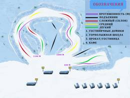 Trail map Gora Zmeinaya – Obluchye