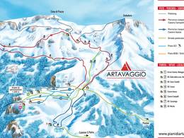 Trail map Piani di Artavaggio – Moggio