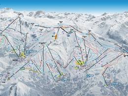 Trail map Les Sybelles – Le Corbier/La Toussuire/Les Bottières/St Colomban des Villards/St Sorlin/St Jean d’Arves