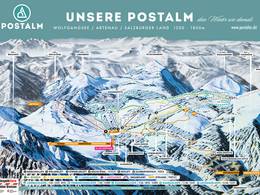 Trail map Postalm am Wolfgangsee