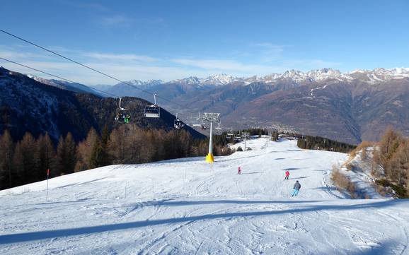 Skiing near Corteno Golgi