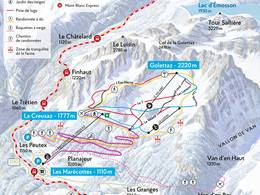 Trail map Les Marécottes (Salvan)