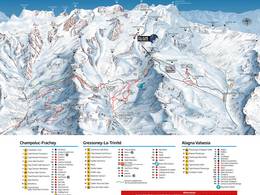 Trail map Alagna Valsesia/Gressoney-La-Trinité/Champoluc/Frachey (Monterosa Ski)