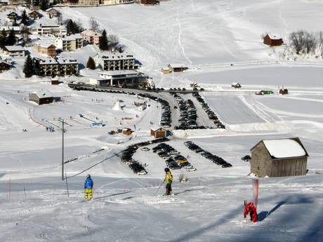 Appenzell Alps: access to ski resorts and parking at ski resorts – Access, Parking Wildhaus – Gamserrugg (Toggenburg)