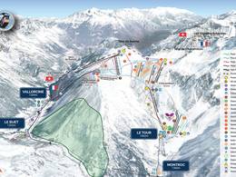 Trail map Balme/Les Autannes – Vallorcine/Le Tour