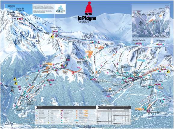 Trail map La Plagne (Paradiski)