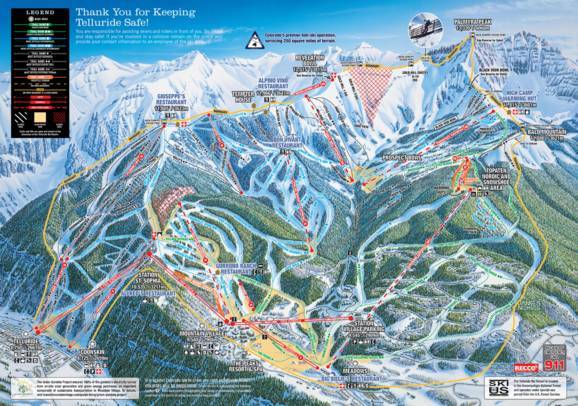 Trail map Telluride