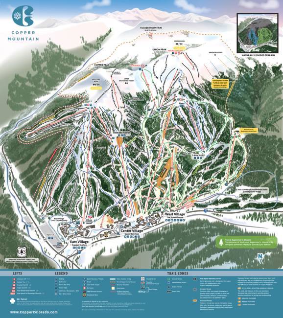 Trail map Copper Mountain