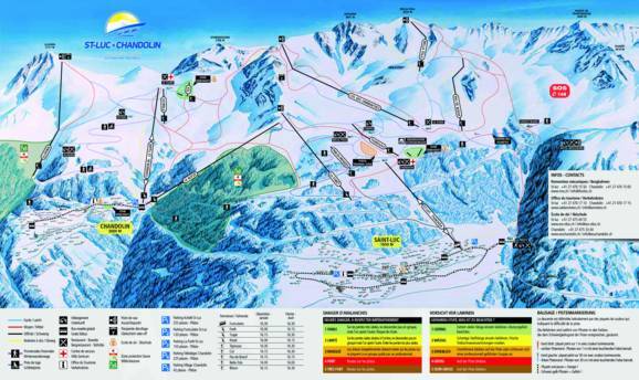 Trail map Saint Luc/Chandolin (Anniviers)