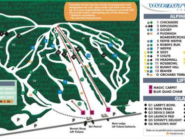 Cape Smokey Ski Map Nova Scotia: Ski Resort Elevation Differences