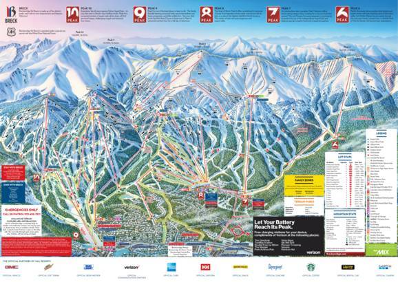 Trail map Breckenridge