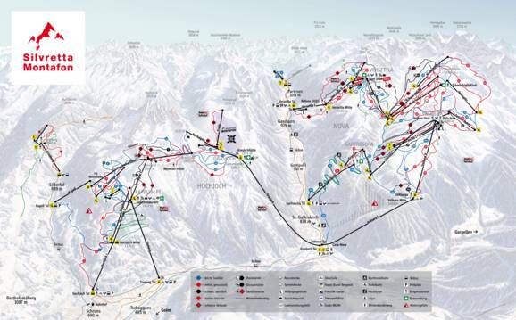 Trail map Silvretta Montafon