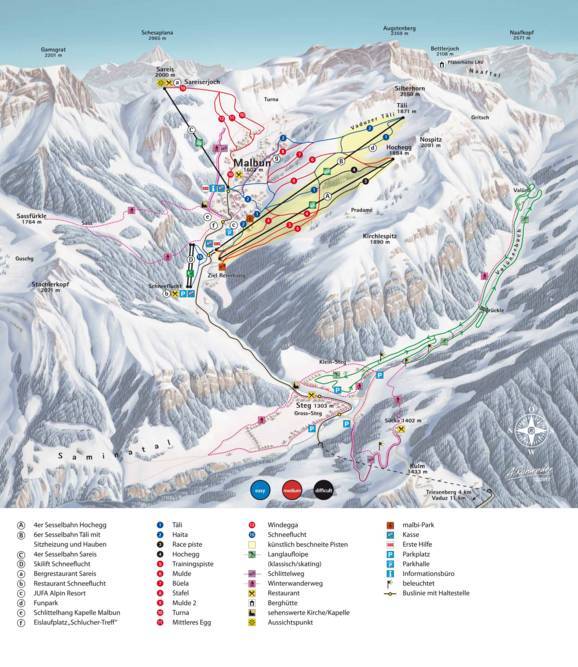 Trail map Malbun