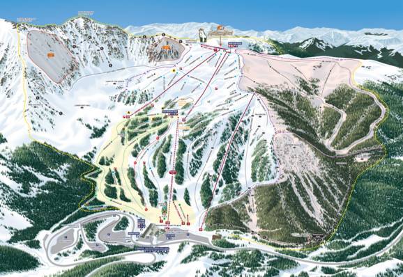 Trail map Arapahoe Basin