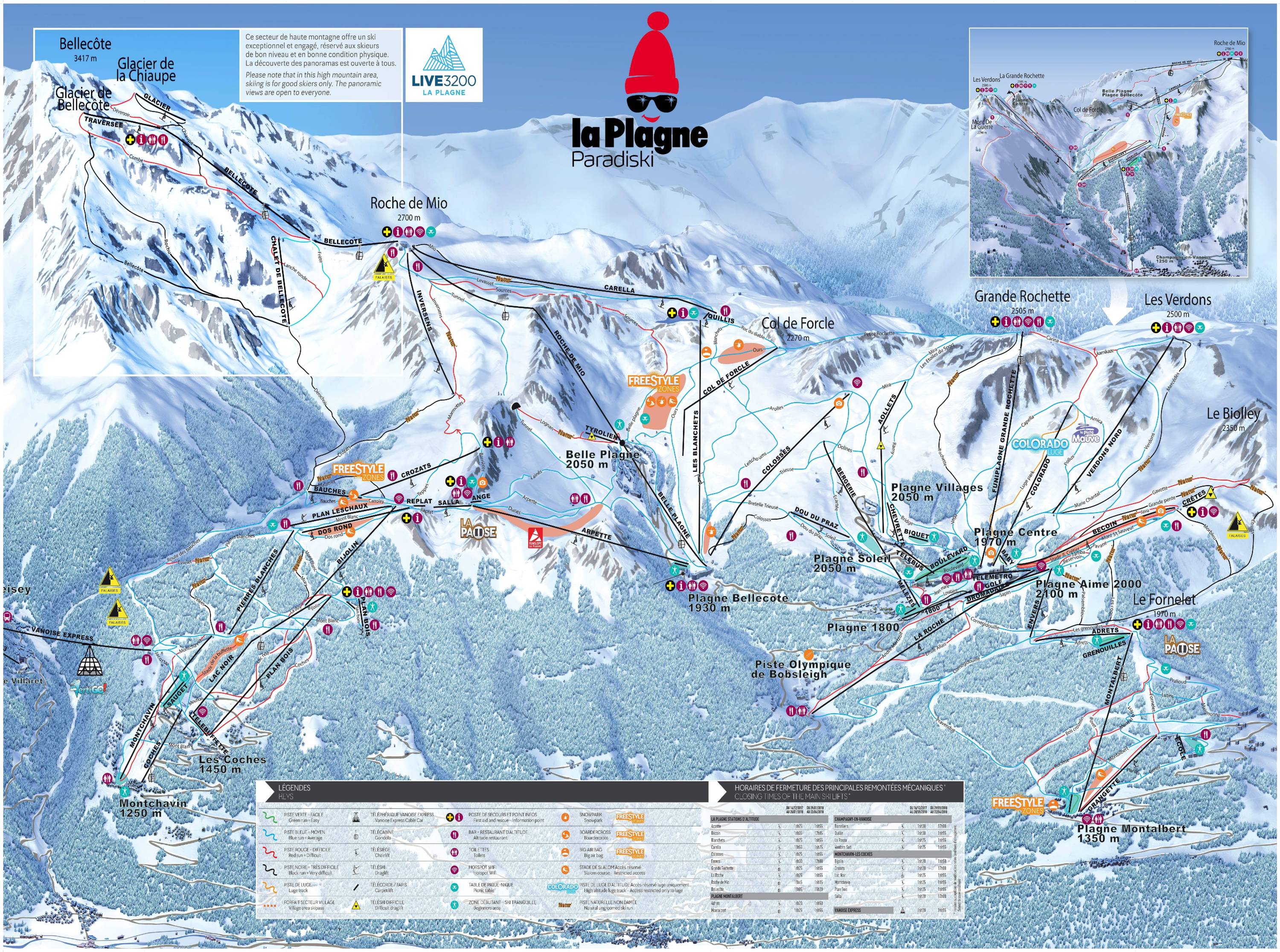 Trail Map La Plagne Paradiski