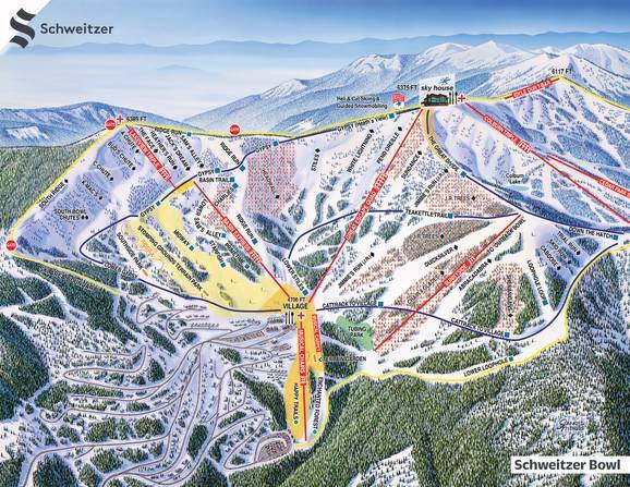 Schweitzer Ski Resort Map Trail Map Schweitzer Mountain Resort