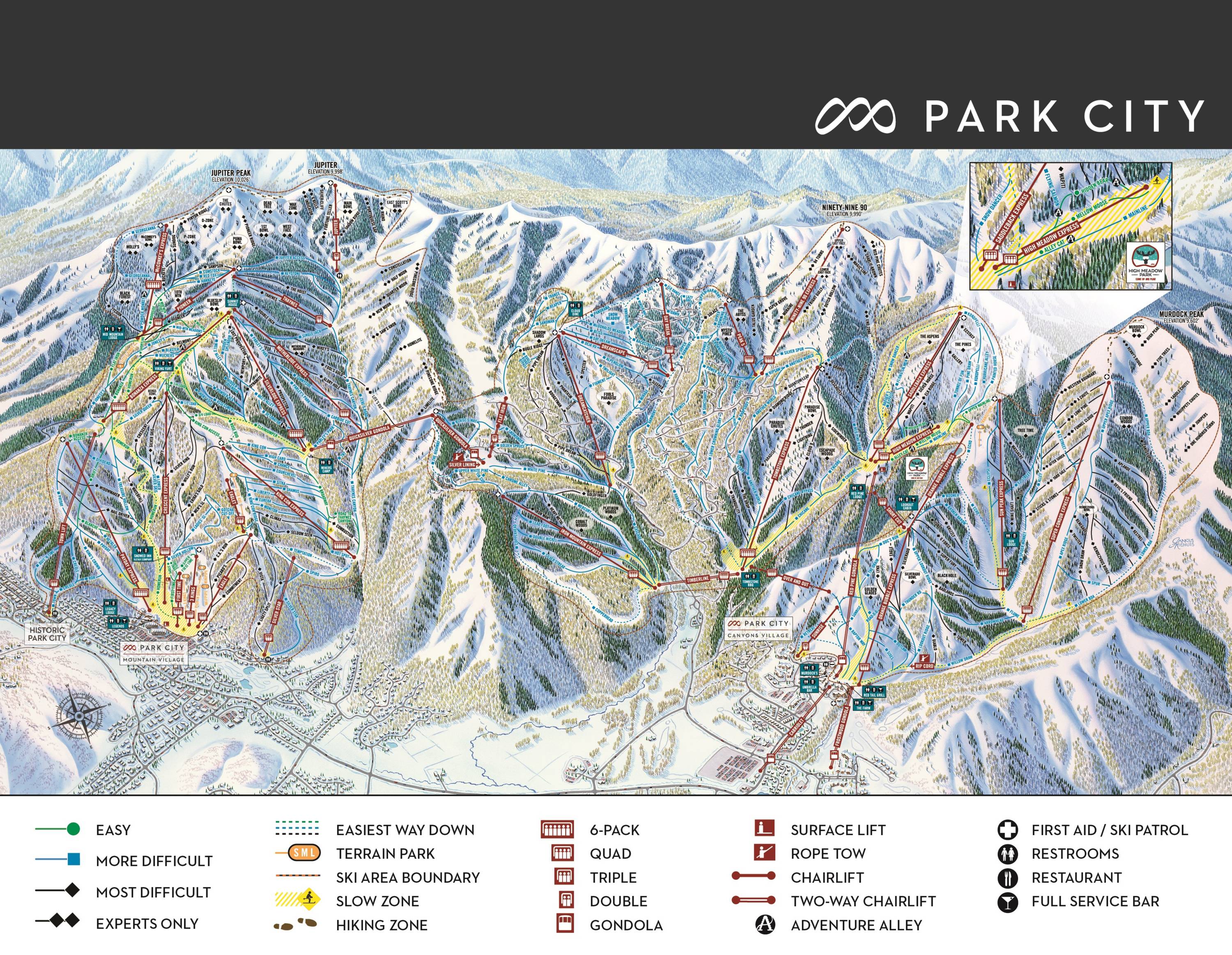 park city ski resort map Trail Map Park City park city ski resort map