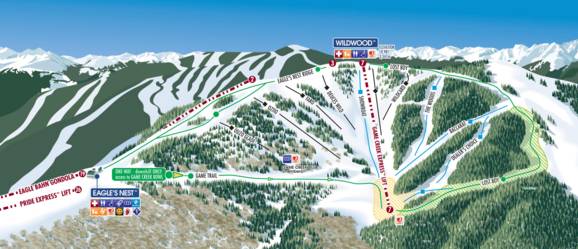 China Bowl Vail Map Trail Map Vail