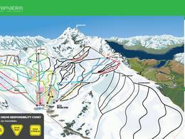 Coronet Peak Ski Map Piste Map/Trail Map Queenstown