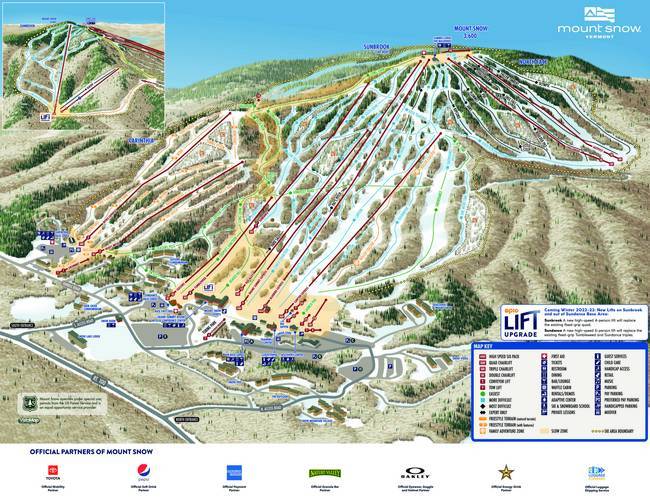 Mt Snow Ski Map Trail Map Mount Snow