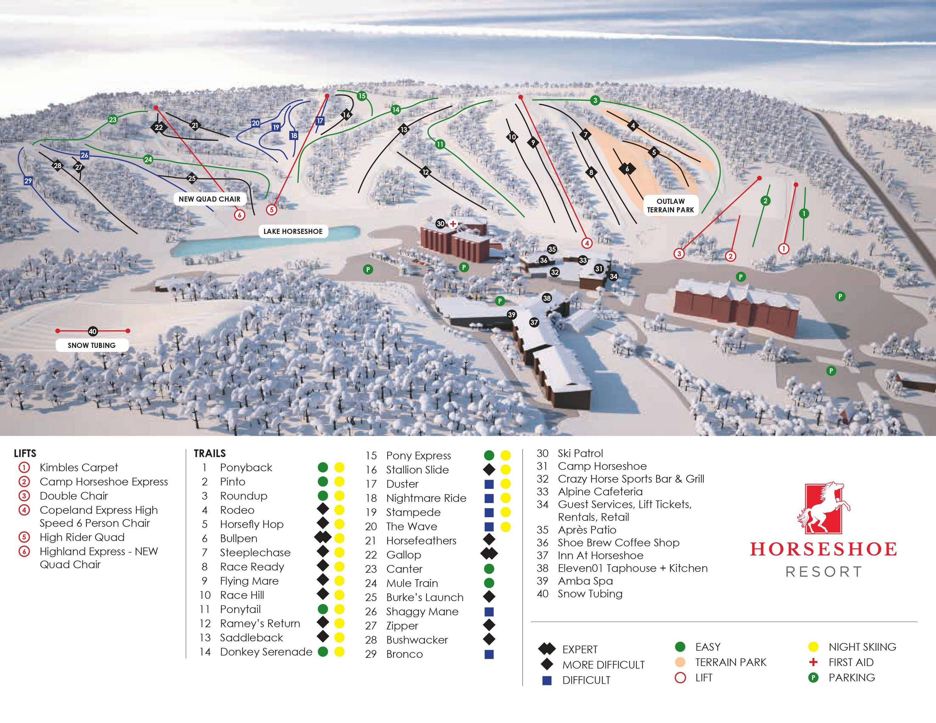 Horseshoe Valley Trail Map Trail Map Horseshoe Resort