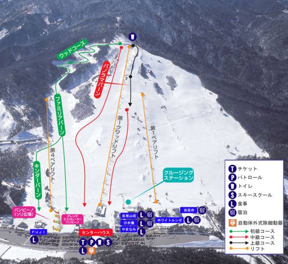 Trail Map Mont Deus Hidakuraiyama Snow Park