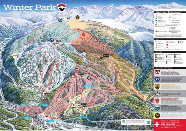 Winter Park Ski Trail Map Trail Map Winter Park Resort