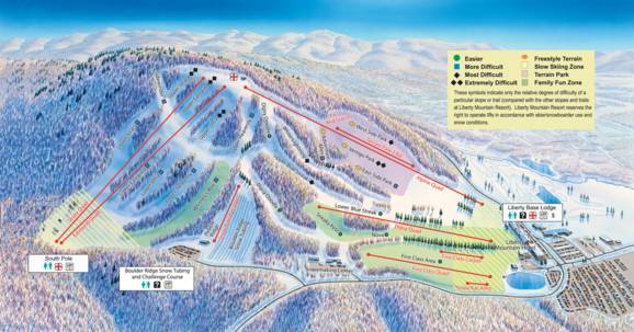 Ski Liberty Trail Map Trail Map Liberty Mountain