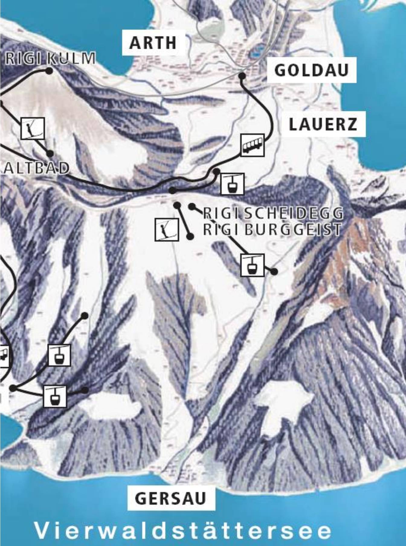 Trail Map Rigi Scheidegg Burggeist