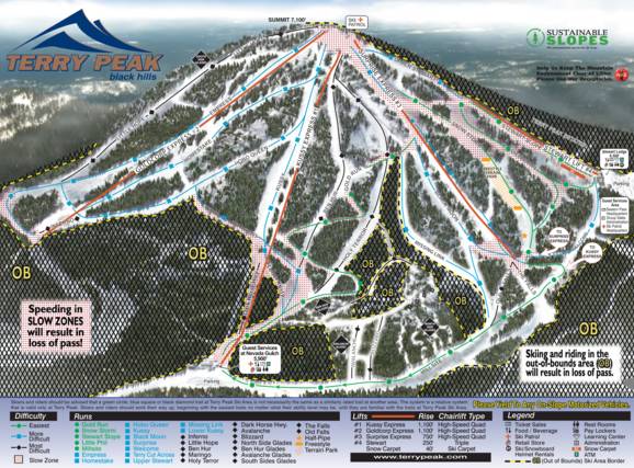 Trail Map Terry Peak