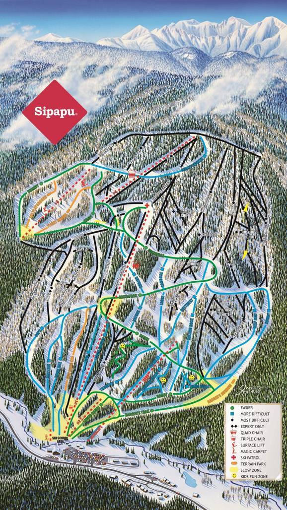 Sunrise Ski Resort Map Trail Map Sipapu