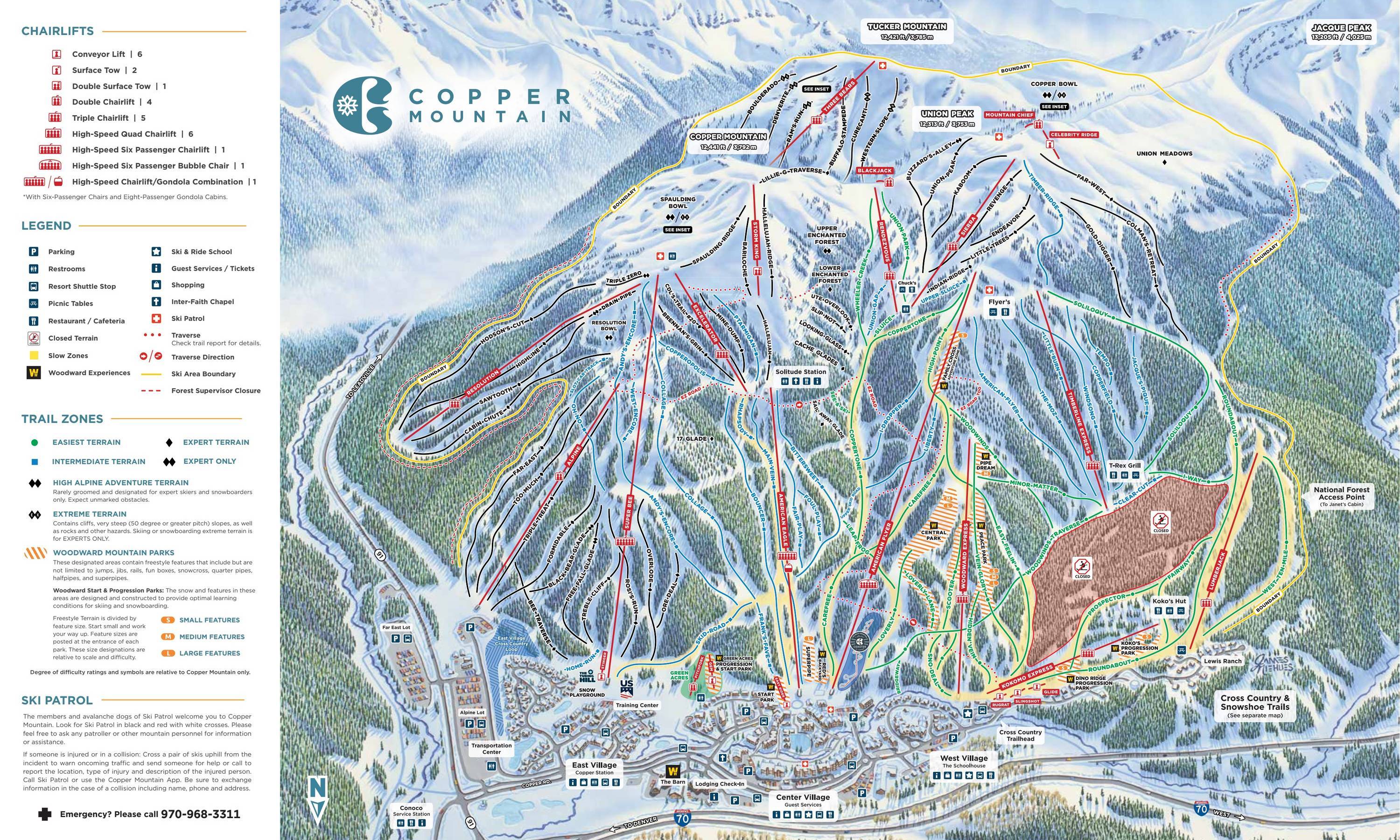Copper Mountain Lodging Map Trail Map Copper Mountain