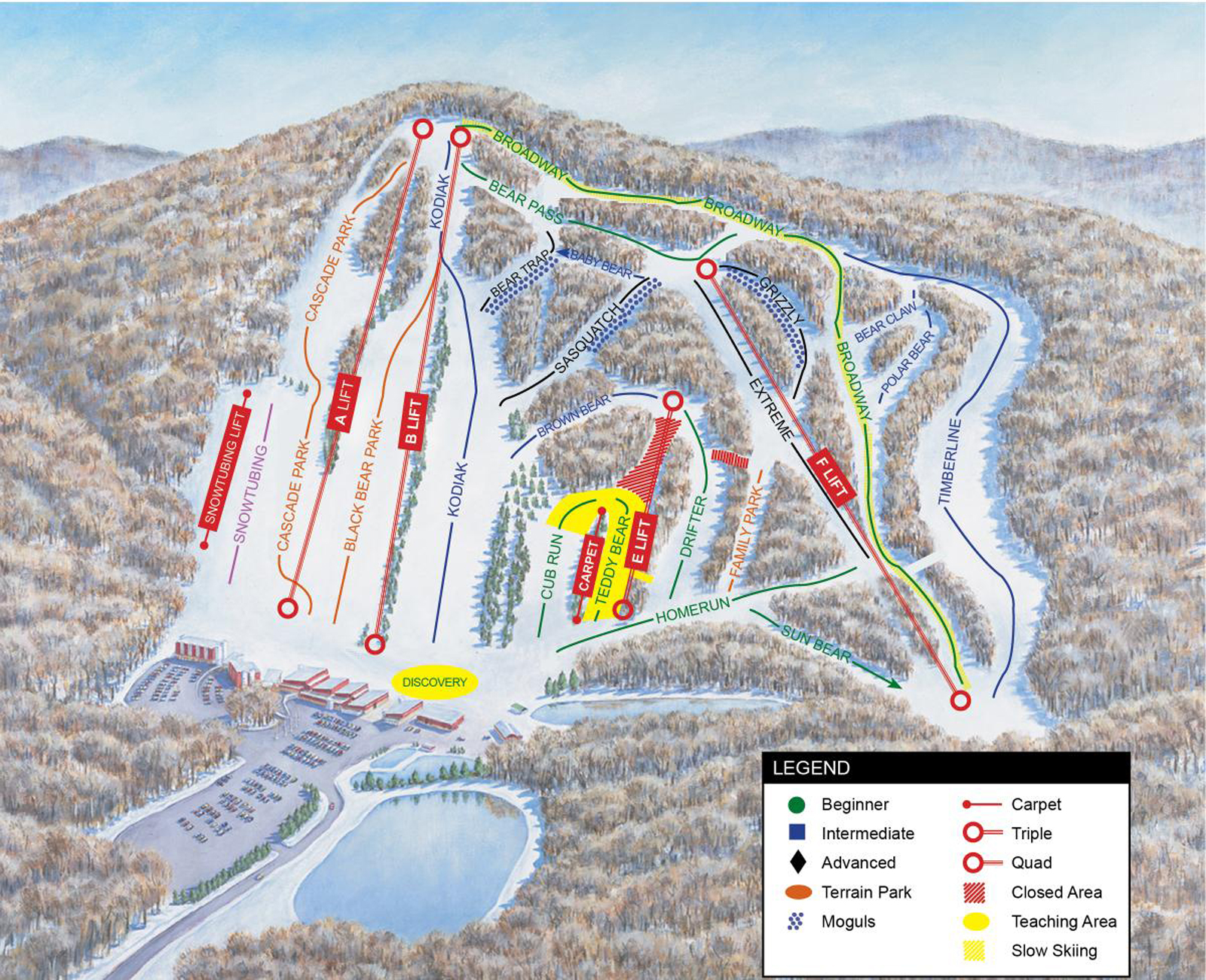 Mountain Creek Ski Resort Trail Map Trail Map Bear Creek Mountain Resort