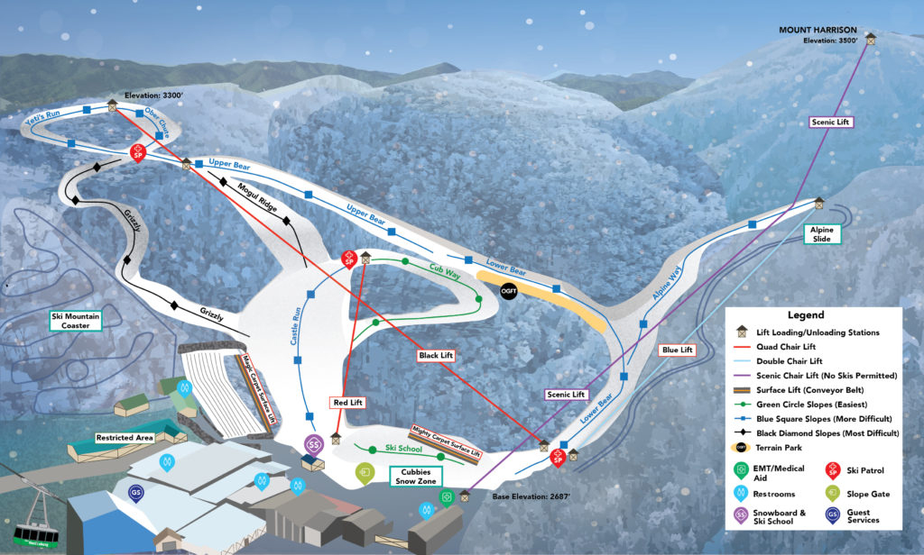 Ober Gatlinburg Slope Map Trail Map Ober Gatlinburg