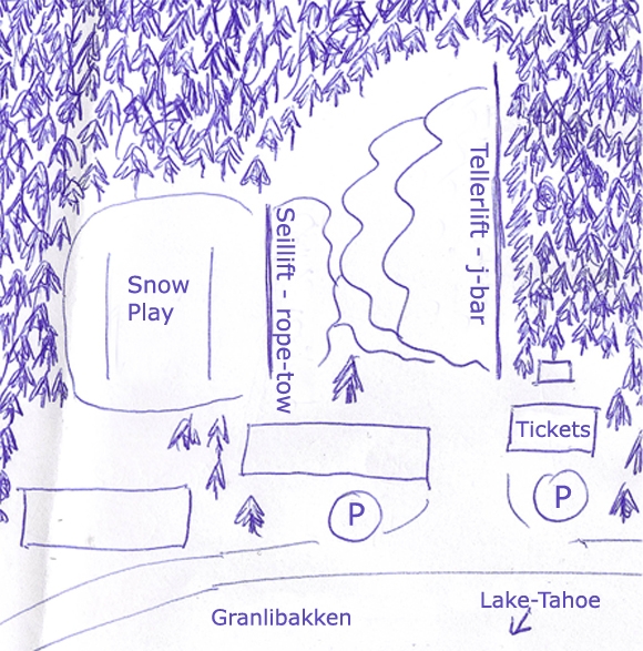 Trail map Granlibakken