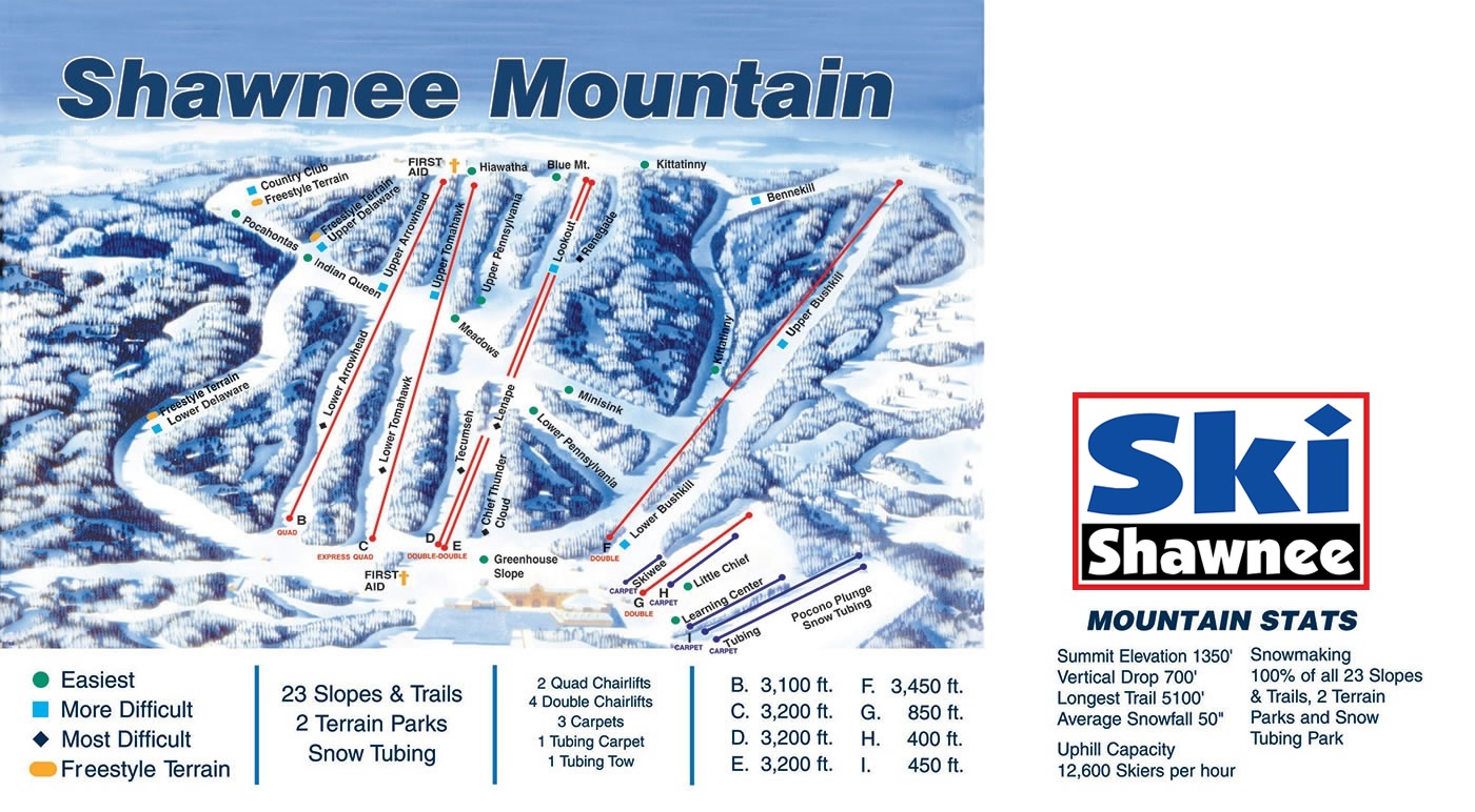 Shawnee Peak Trail Map Trail Map Shawnee Mountain